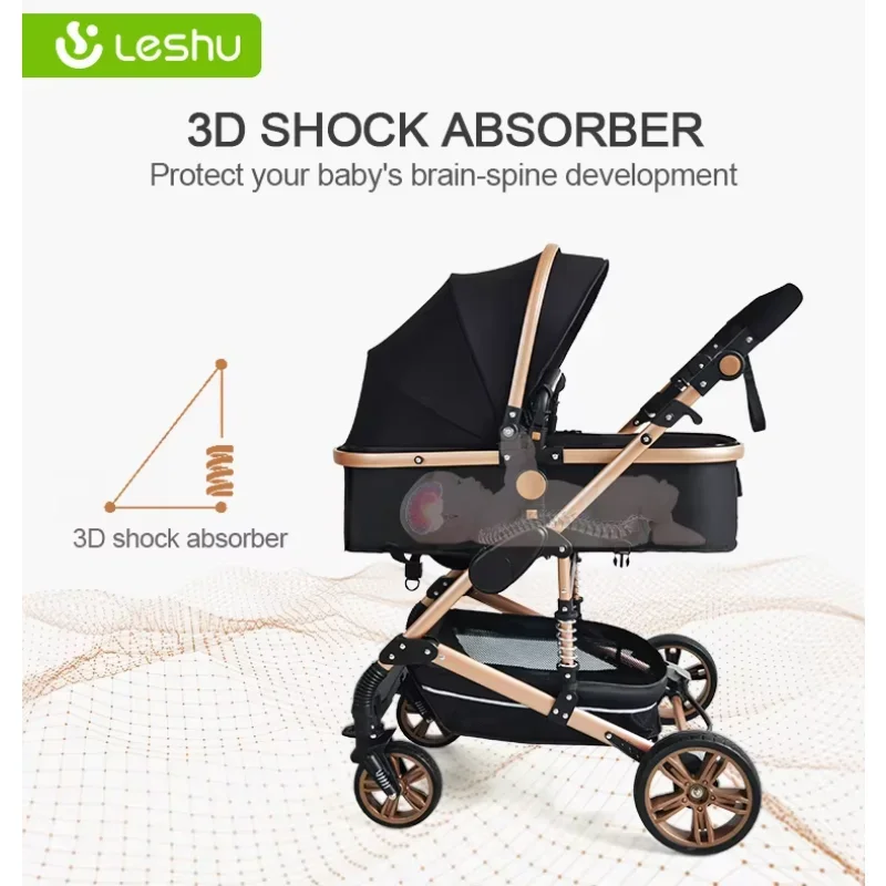 wholesale Snow Baby Stroller Baby Stroller Canopy New Baby Stroller With Adjustable Height Seat