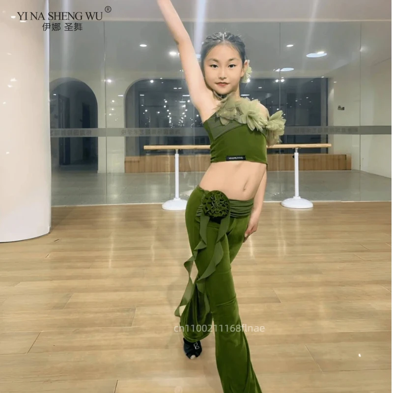 

Танцевальное платье для девочек 2026 года: модный комплект для выступлений на сцене и тренировок, женская танцевальная одежда