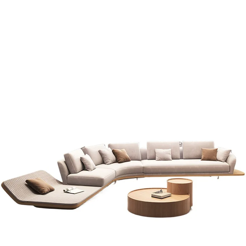 

Corner fabric sofa, living room villa large flat floor method