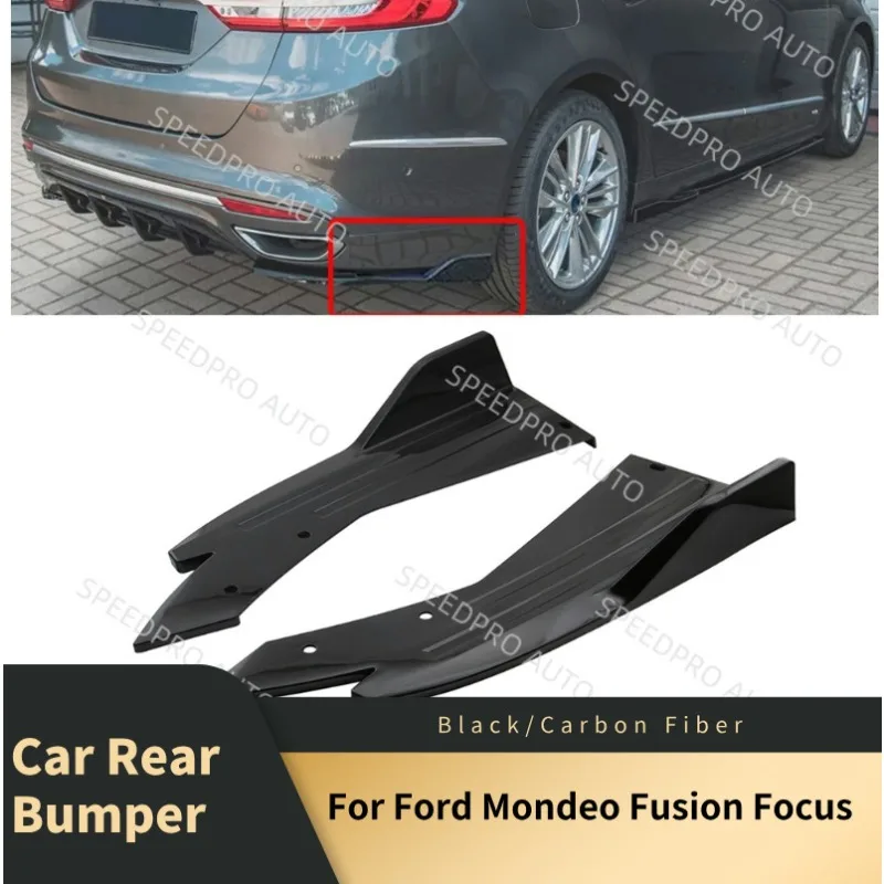 

Rear Bumper Spoiler Lips For F0rd Mondeo Fusion Focus Splitter Diffuser Scratch Protector Trims Side Skirt Extension Body Kit