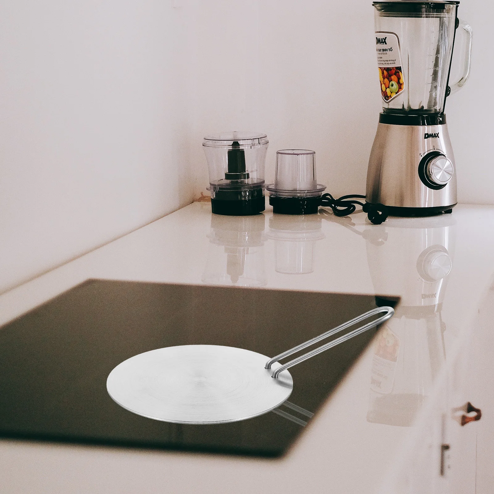 

Stainless Steel Induction Cooker Heat Conduction Plate Heat Diffuser Plate Detachable Handle Multipurpose Metal for Gas Stove