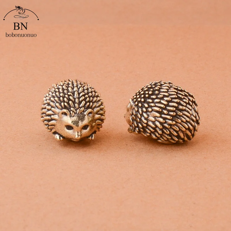 النحاس القنفذ الحلي الصغيرة الصلبة النحاس العتيقة الحيوان النحت الحرف مكتب طاولة شاي الديكور ديكور المنزل لغرفة المعيشة