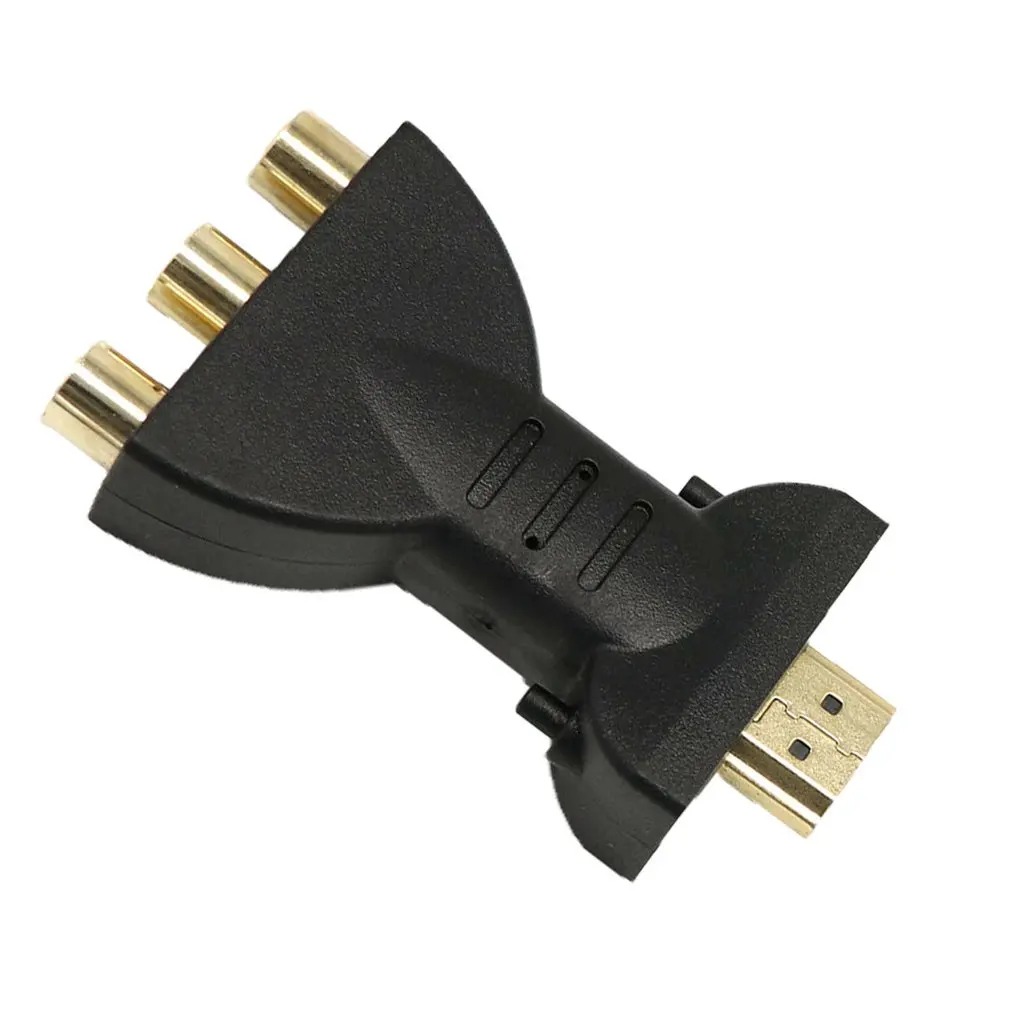 New High Quality Gold-plated HDMI-compatible to 3 RGB RCA Video Audio Adapter AV Component Converter