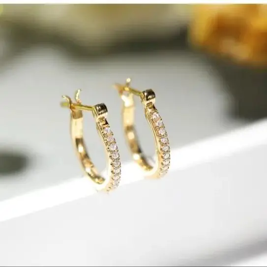 18k gold diamond earrings