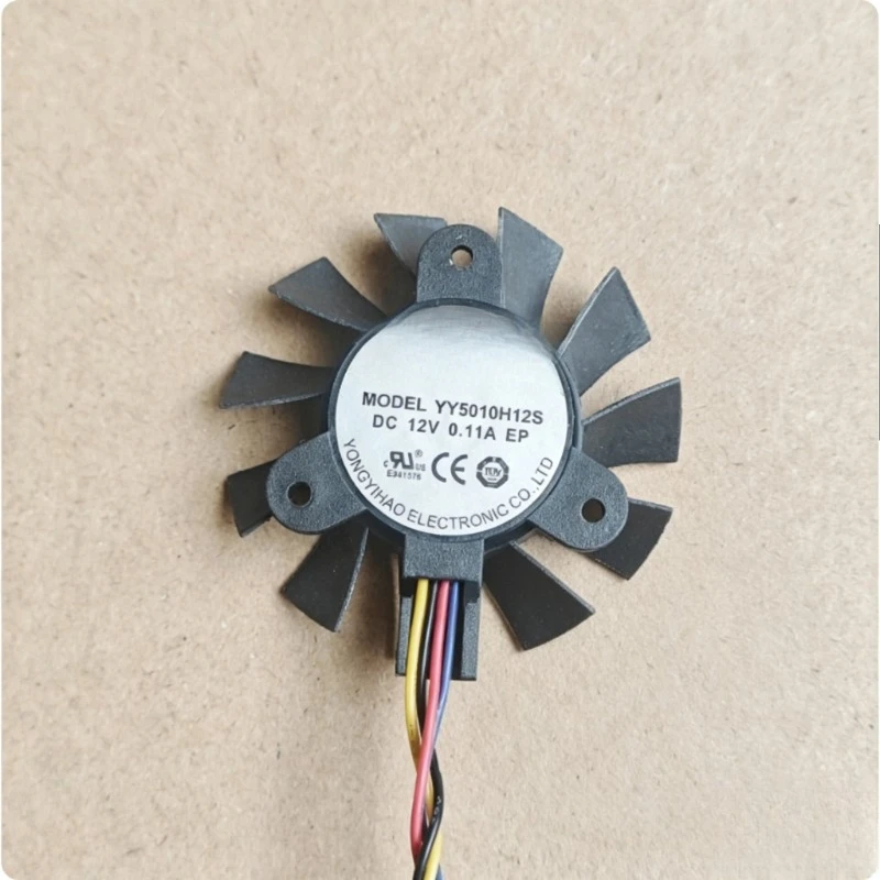 YY5010H12S 12V soft router IPC main board radiator fan hole spacing 27mm