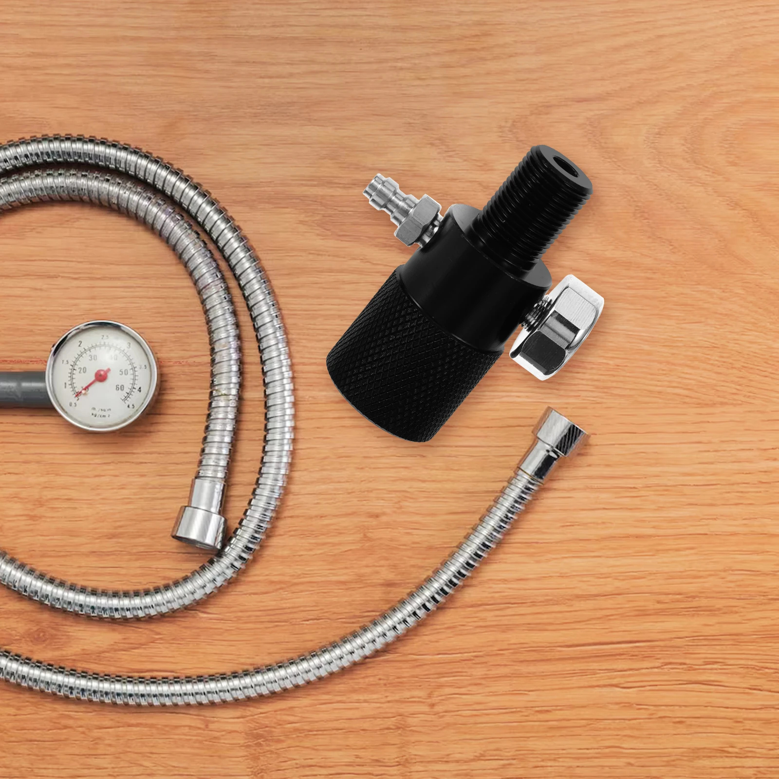 

1pcs CO2 Adapter Soda Maker 40mpa Aluminum Alloy Tank Converter Pressure Gauge Night Light 8mm Male Connector Hose