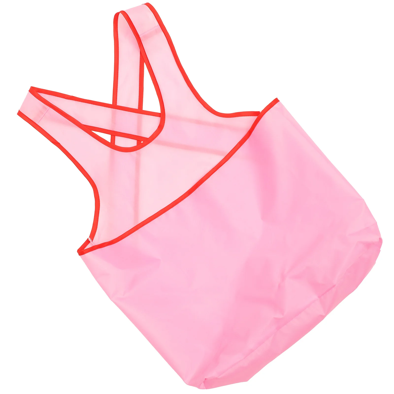 Garden Apron Wet Clothes Net Bag Bibs Aprons with Pockets Barbecue Restaurant Pink