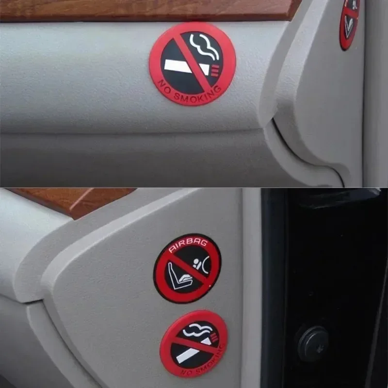 1-20pcs No Smoking Stickers Car Taxi Interior Prevent Smoking Sign Warning Logo No Smoking Decal Car Sticker Decoration view 3