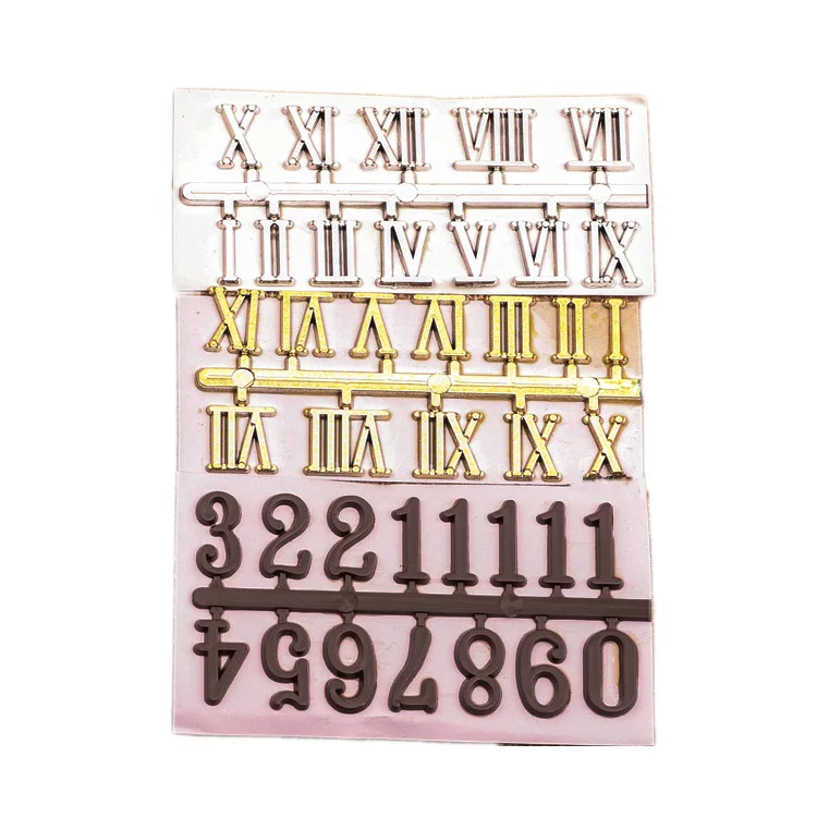 1 Set Roman Numerals Arabic Numerals Clock Accessories For Quartz Digital Clock Replacement Repairing DIY Clock Mechanism Kits