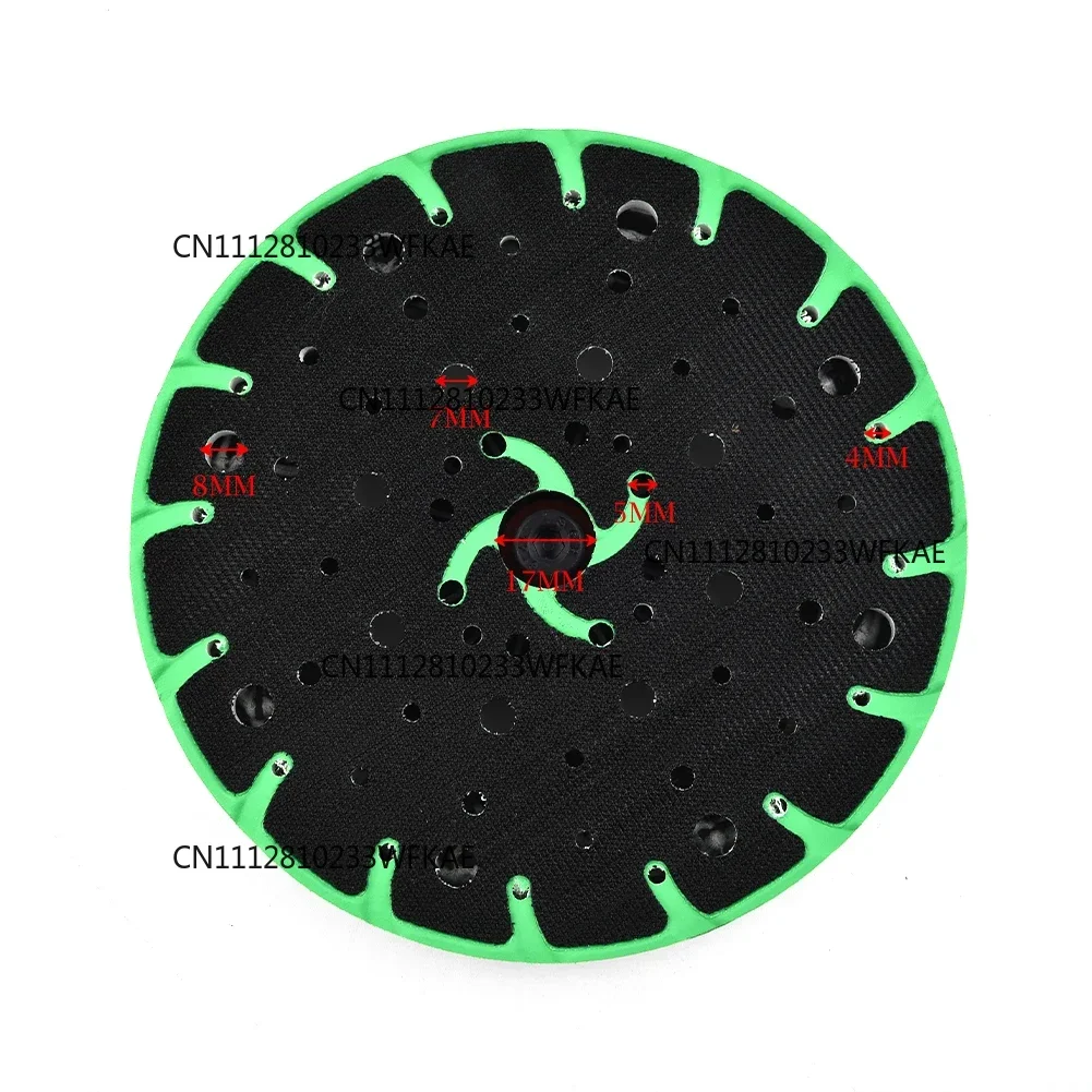 6 Inch(150mm) 48-Hole Dust-Free Hard Back-up Sanding Pad Soft Grinding Pad for 6