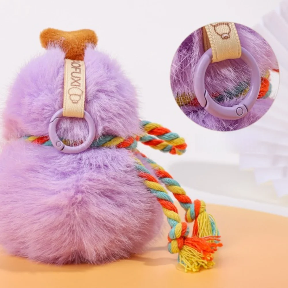 

Car Keyring Kawaii Mini Gourd Keychain Bag Hanging Ornaments Doll Simulation Lovely Good Luck Pendant Girl/Boy