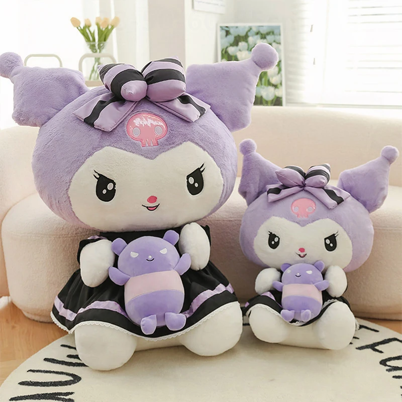 

Sanrio 60cm Kawaii Purple Kuromi Plush Toy Kuromi Stuffed Doll Cute Devil Baby Gift Kids Birthday Xmas Present Characters