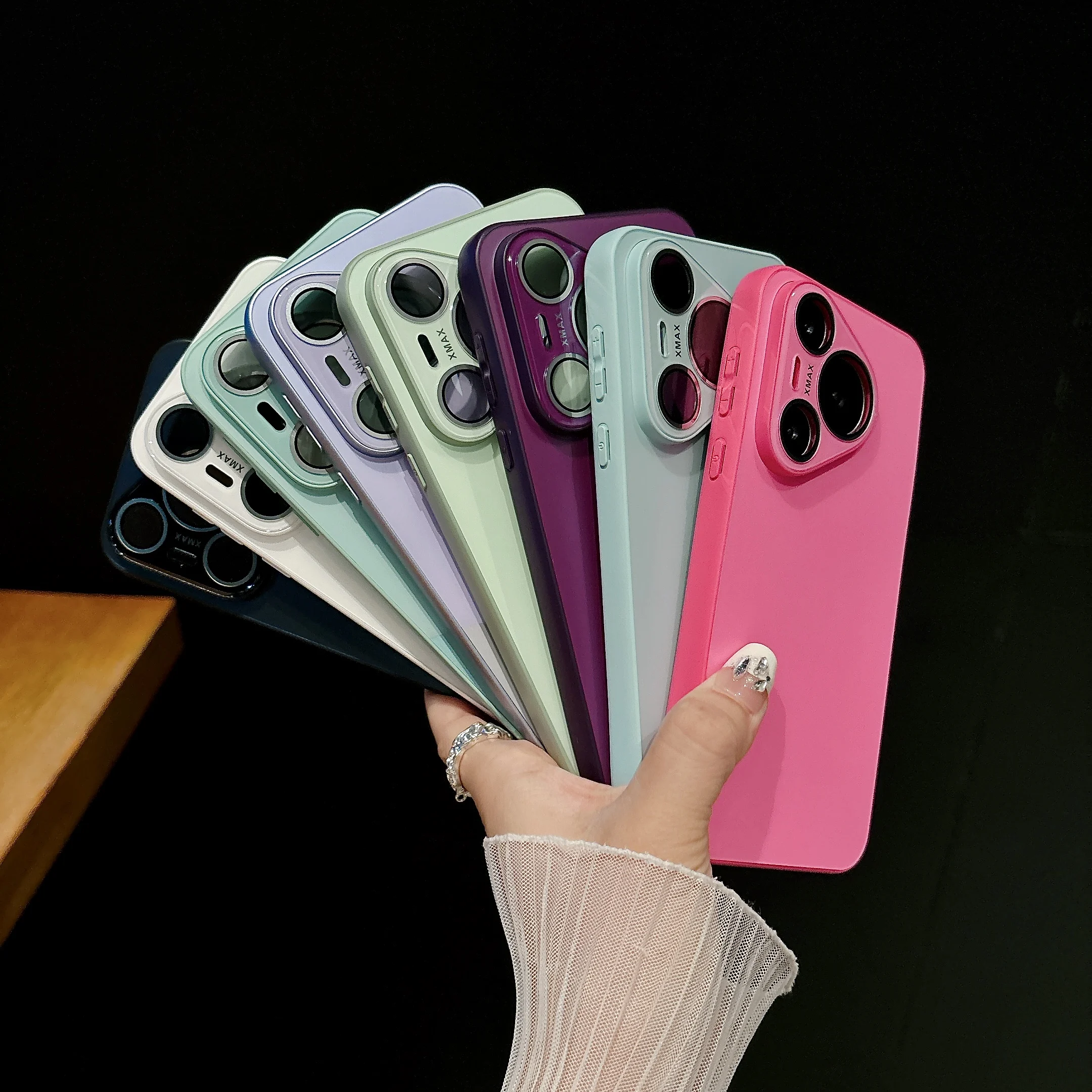 

Shockproof Matte Built-in Glass Lens Camera Protection Case For Huawei Pura 70 Pro, Anti-Scratch Slim Hard Phone Cover Funda