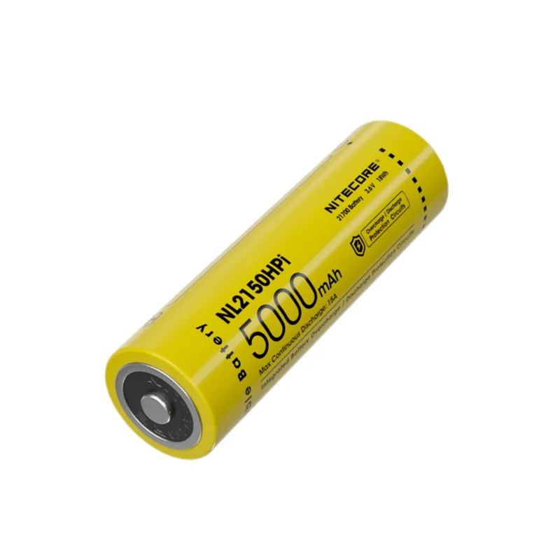 NITECORE NL2150HPi 21700 Battery 5000mAh 3.6V 18Wh max Continuous Discharge Current 15A Flashlight battery