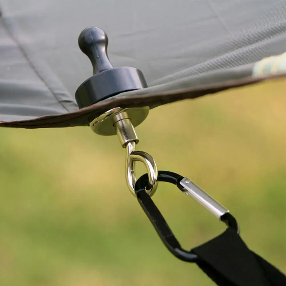 

Camping Tent Magnetic Buckle Heavy Duty Metal Magnetic Buckle for Camping Tent Lantern Kettle Hanging Detachable Outdoor Canopy