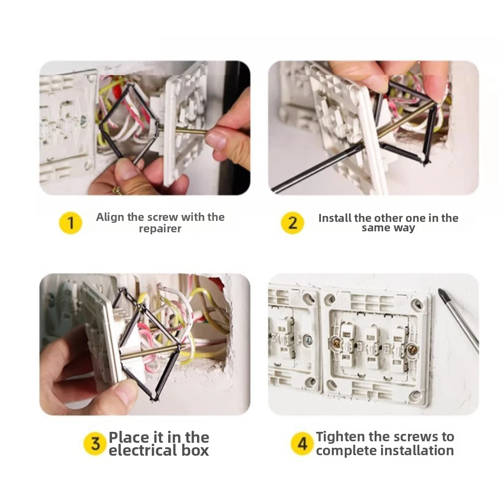 20pcs Silver Metal Socket Fixture Clip for Fixing Wobbly Wall Sockets and Switches Electrical Repair Accessory Kit