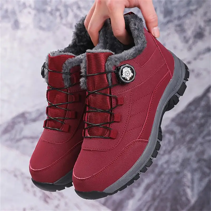 Unisex High-End Rotating Buckle Winter Snow Boots for Outdoor Sports Climbing Hiking High-Top Cold-Resistant And Warm Snow Boots