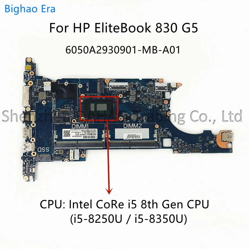 6050A2930901-MB-A01 For HP EliteBook 830 G5 Laptop Motherboard With Intel i5-8350U i7-8550U CPU L13710-601 L13708-601 L13712-601