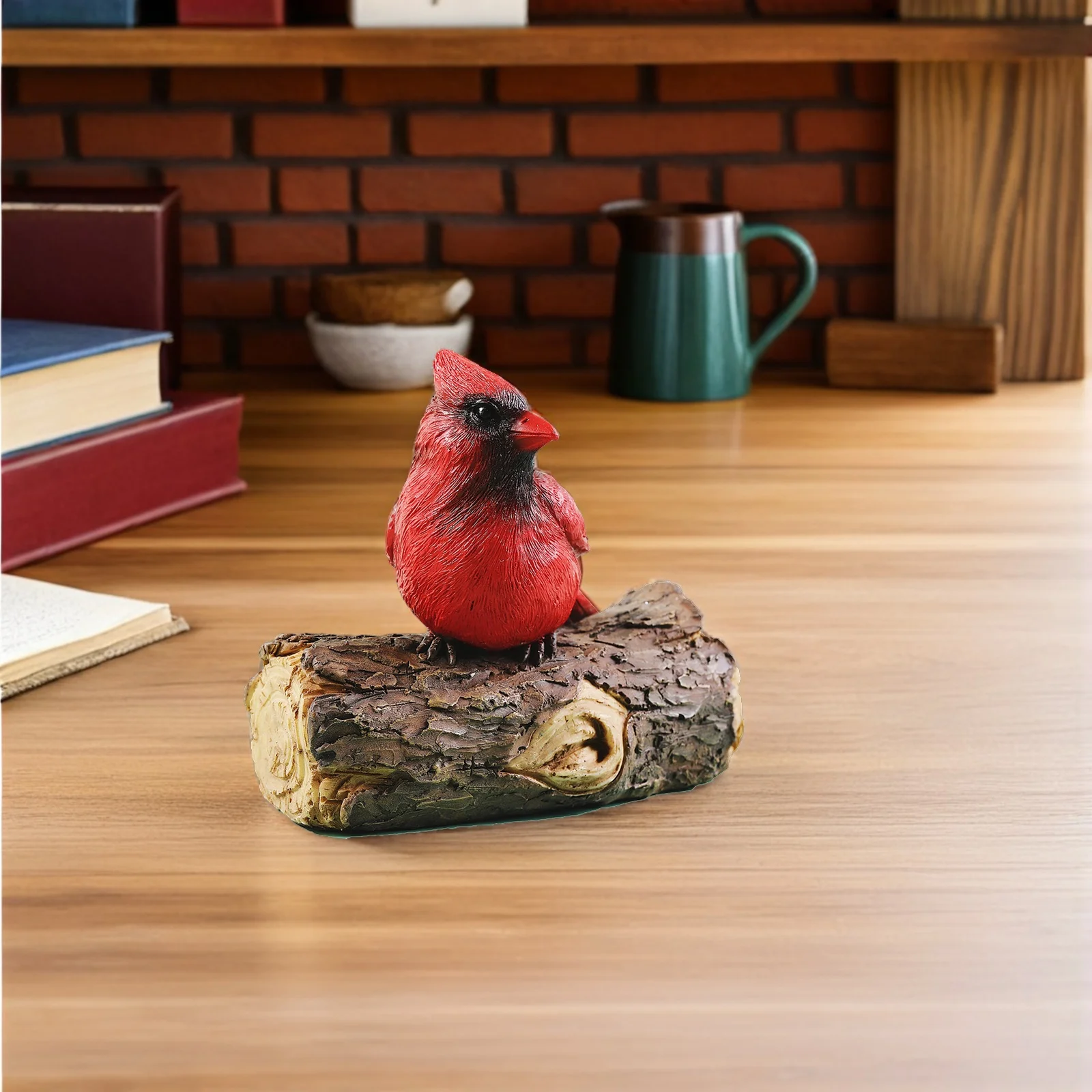 

1Pcs Resin Red Bird Ornament Creative Garden Tree Hanging Decoration Outdoor Yard Pendant Art Resin Bird Ornaments