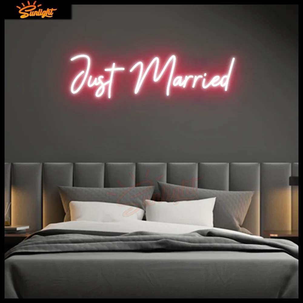 Just Married Neon Sign Wedding, Wedding Neon Sign Wedding Light Sign,Neon Led Sign,Neon Lights,Custom Neon Light Sign