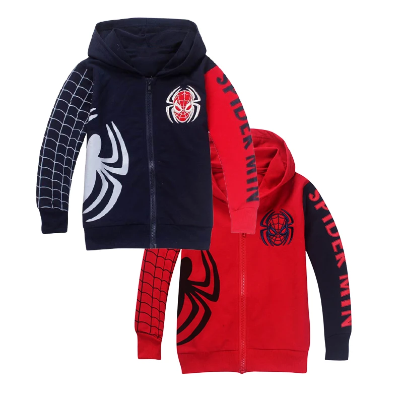 

Halloween Boys Hoodies Sweatshirts Cartoon Spiderman Kids Outwear Zipper Hooded Clothes 2025 New Spider man Children's Clothing