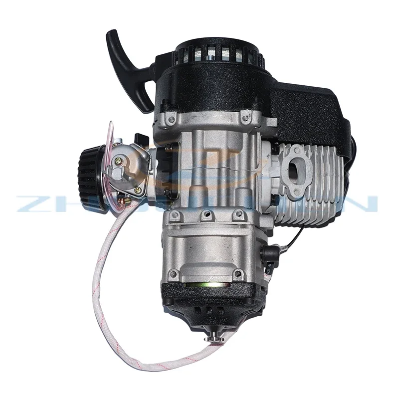 Novo motor de partida elétrico de 2 tempos 49cc, mini pocket pit para roda, veículo off-road, atv, veículo off-road