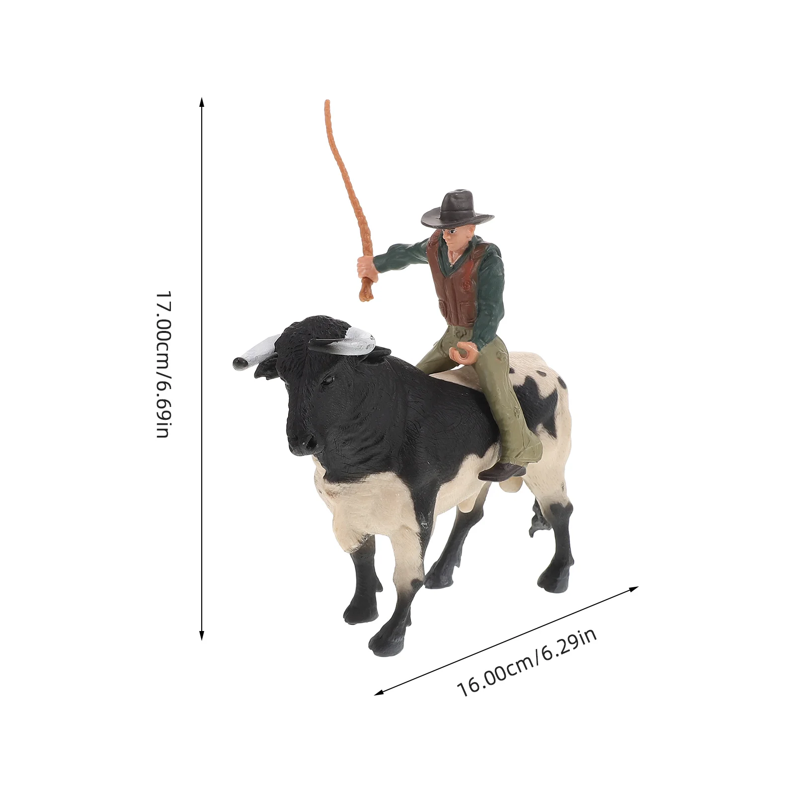 Cowboy Modell Rodeo Rinder Bull Ornament Schreibtisch Dekoration Figur Simulation Figur Statue Mann