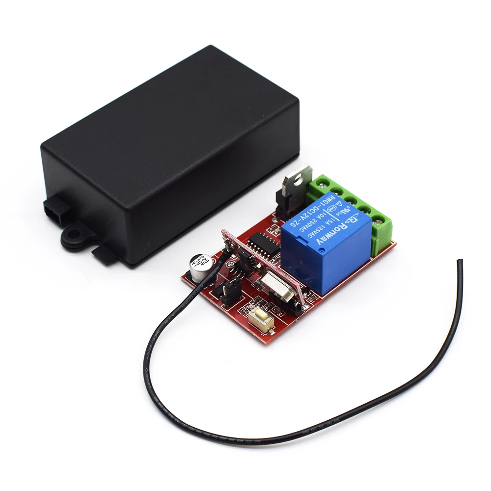 Controlador de Motor Universal, interruptor receptor de puerta de garaje de 12V-24V, compatible con Control remoto de código de aprendizaje de 433,92 MHz