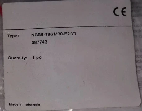 

Brand New Original NBB8-18GM30-E2-V1 087743 PNP Proximity M18x1,8 mm Detection Range,10 to 30Vdc,IP67 Fast Delivery
