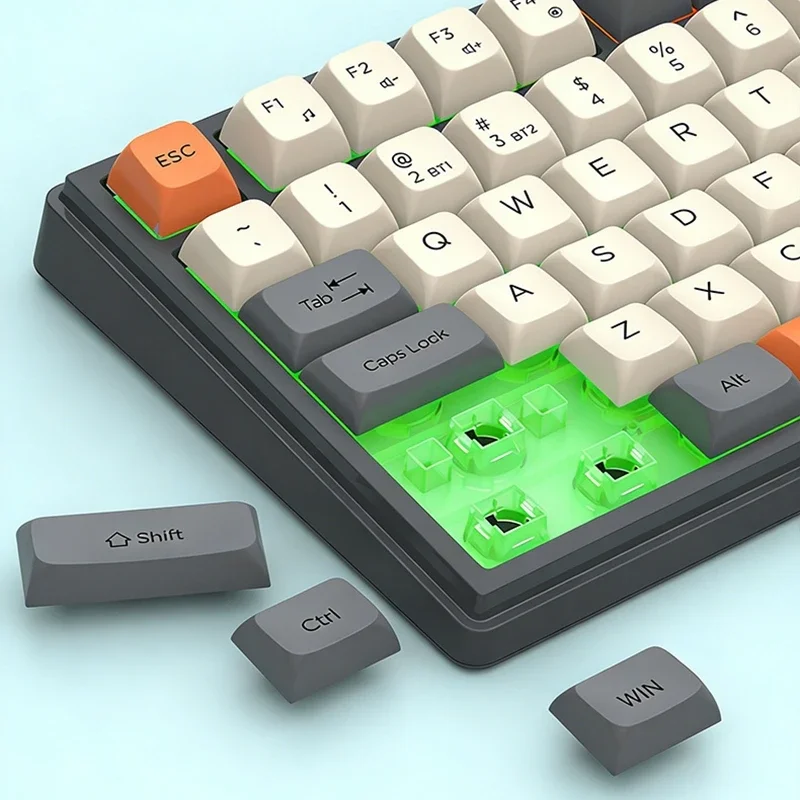 Dual-Mode Wireless Tastatur und Maus Set 2,4G Dual Bluetooth Tastatur RGB Gaming Tastatur Maus Kit Mechanische Haptik Tastatur