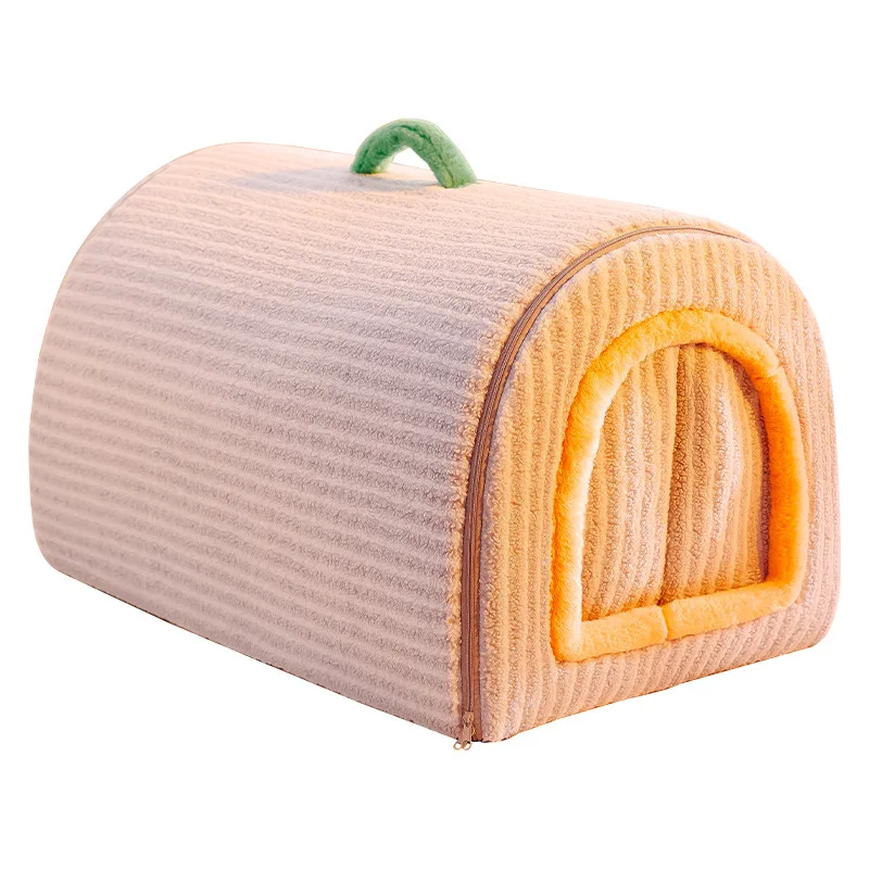 Autumn and winter cat litter removable and washable dog bed Golden Retriever large dog litter closed pet bed warm house cold