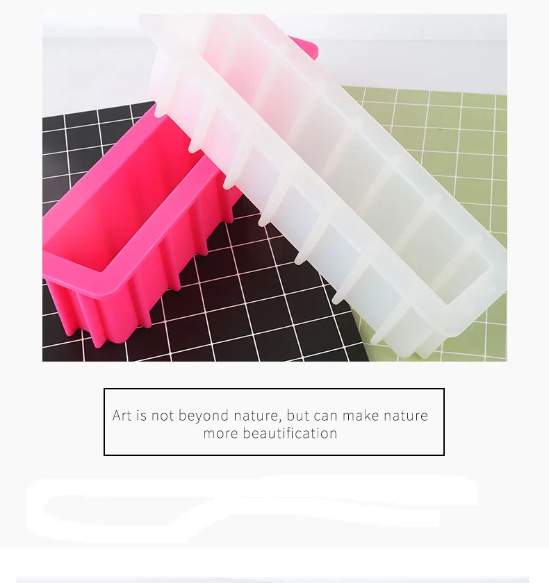 1400ML Silicone Soap Mold Easy Removal Rectangle Silicone Loaf Mold Silicone Loaf Mold for Handmade Soap Making Tool