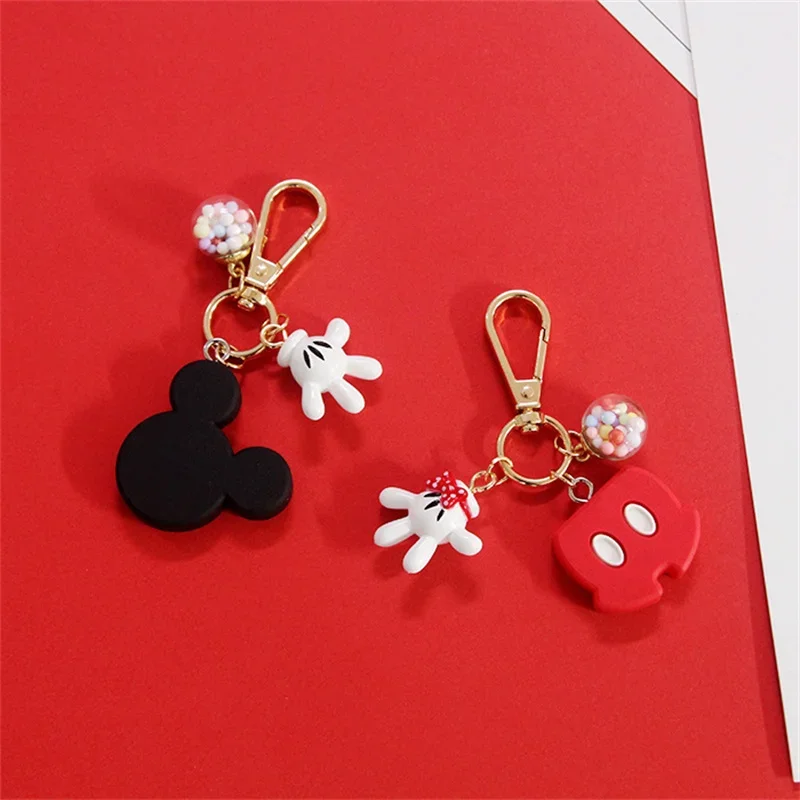 

Disney Mickey Mouse Anime Keychain Bag Accessories Action Figure Toys Minnie Cartoon Car Keyring Pendant Kids Birthday Xmas Gift