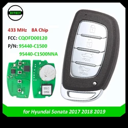 DIYKEY Keyless Go 95440-C1500NNA klucz zdalny do Hyundai Sonata 2017 2018 2019 Fob FCC: CQOFD00120 4 przycisk 434MHz z układem 8A