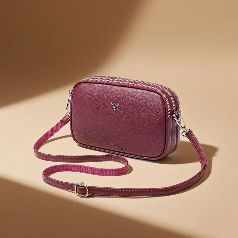 PU Leather Women Messenger Crossbody Bag Multilayer Ladies Shoulder Bag Small Handbag Fashion Phones Wallet Little Bag Bolsas