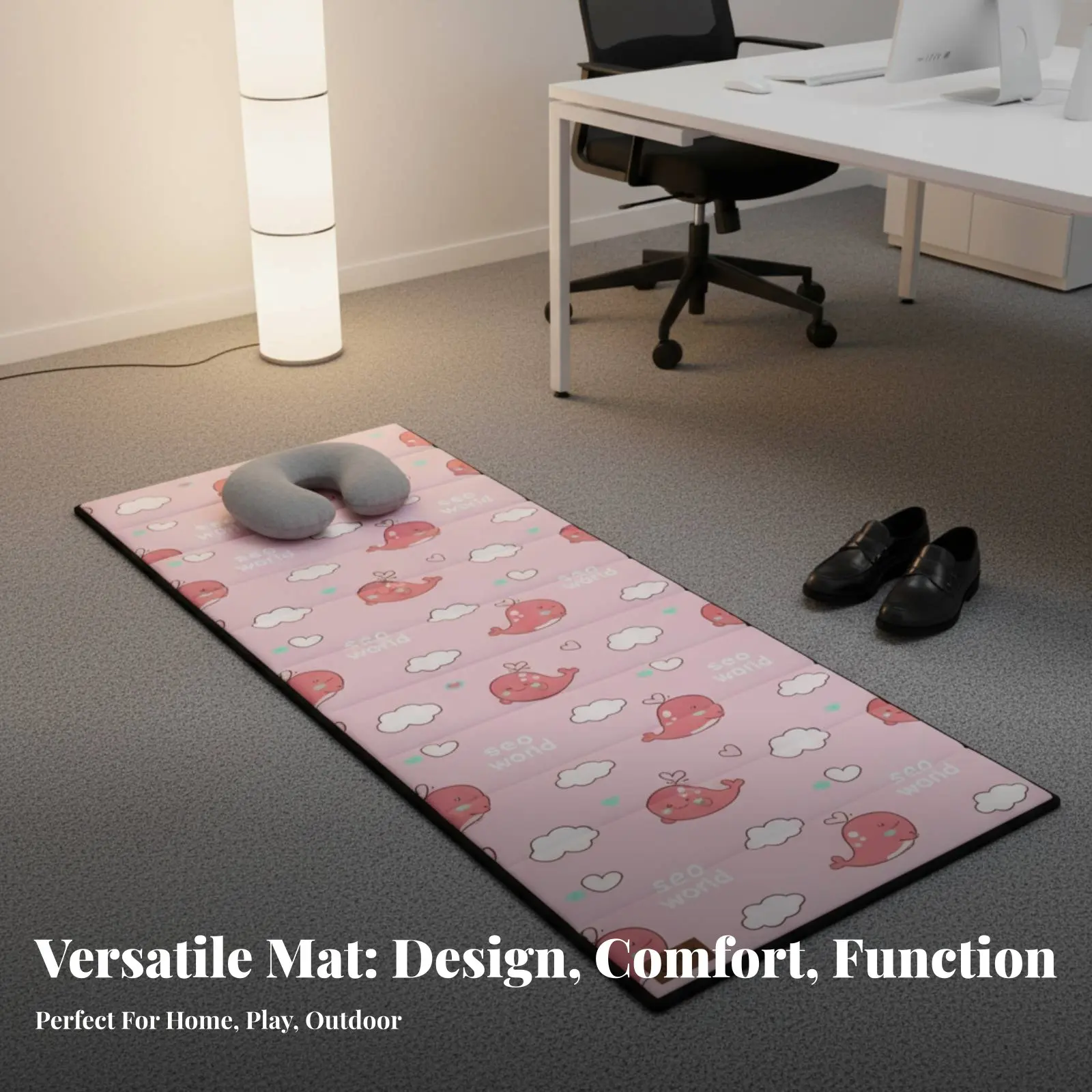 

Children's Foldable Sleeping Mat, Cartoon Oxford Cloth, Moisture-resistant Outdoor Pad, School, Office, Outdoor