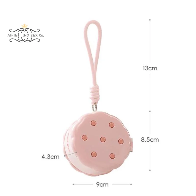 1pc forma de biscoito dupla camada pó puff stora caixa material seguro multifuncional caixa de armazenamento de cosméticos organizador de caixa à prova de poeira