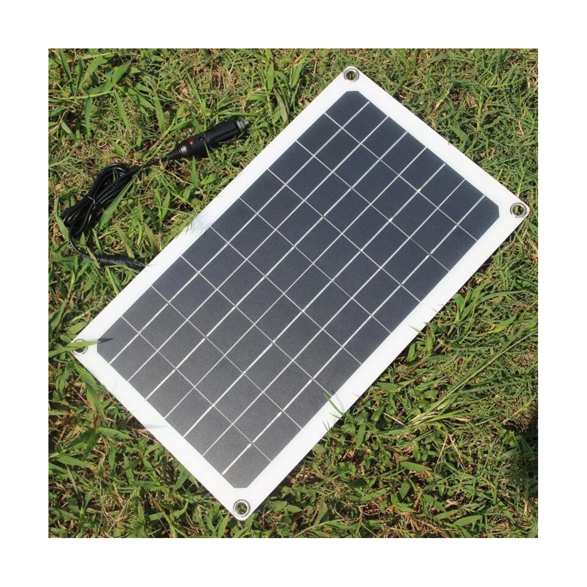 20W 12V Flexible Solar Panel Kit Dual DC Port Outdoor Camping Charge Kit for Car RV Boat Battery Moblie Phone