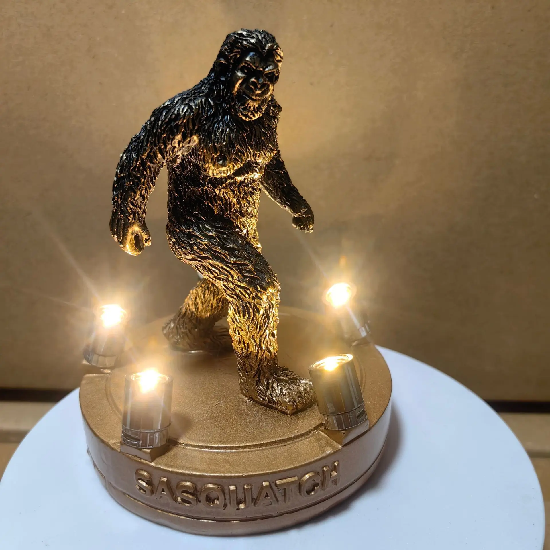 Creative Resin Bigfoot Night Light Nordic Style Atmosphere Lamp Ornament Home Office Desktop Decor
