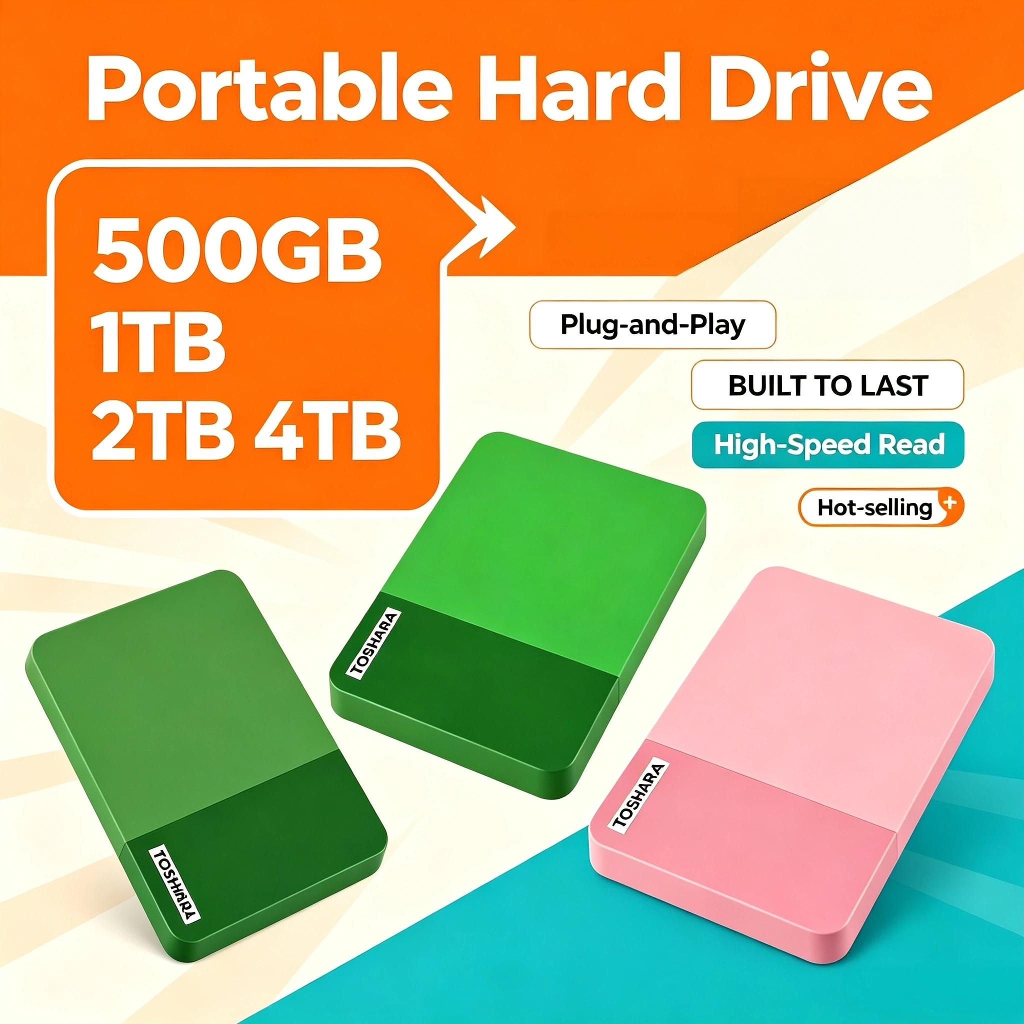 USB3.0 Portable External HDD TOSHARA B3 Canvio Ready 2.5 Inch 500GB 1TB 2TB 4TB Hard Disk Laptop Mac Android Pro Max HD