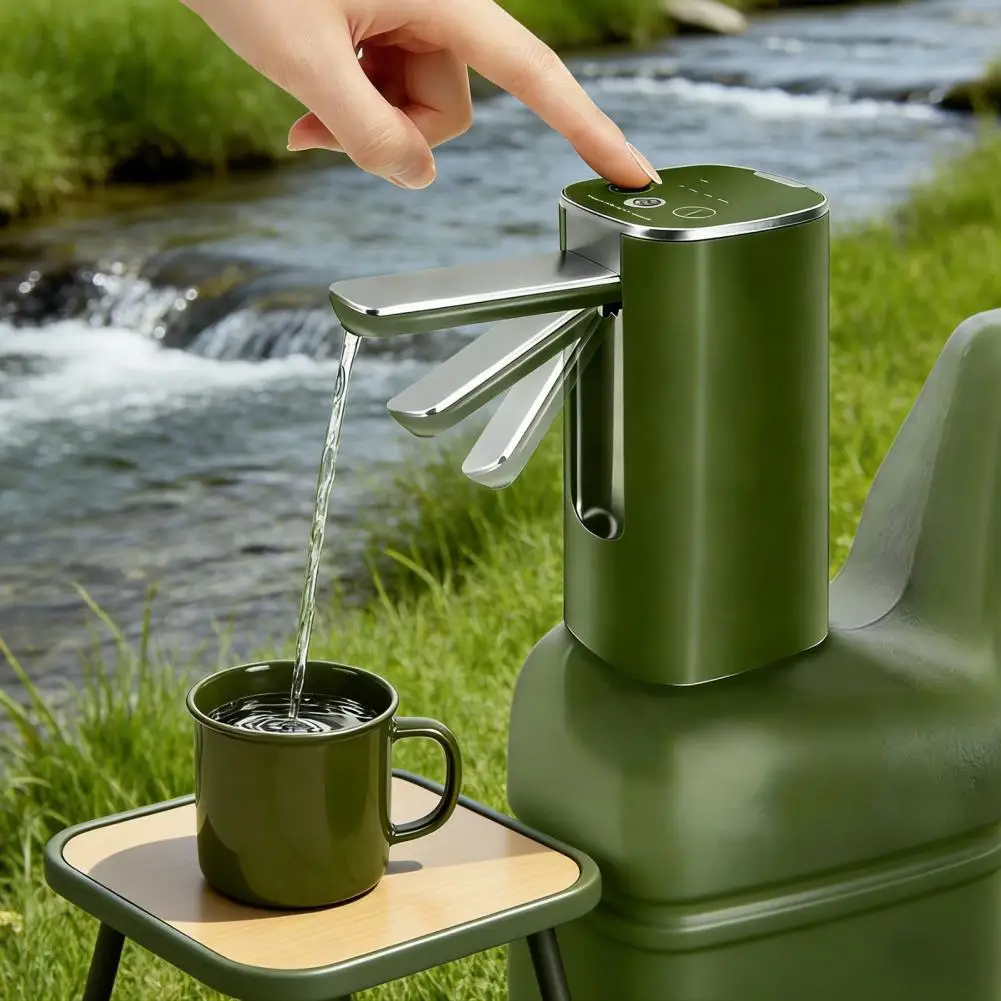 Electric Water Dispenser Pump with Digital Display Foldable Faucet Automatic Bottle Top Pump Quantitative Water Dispenser