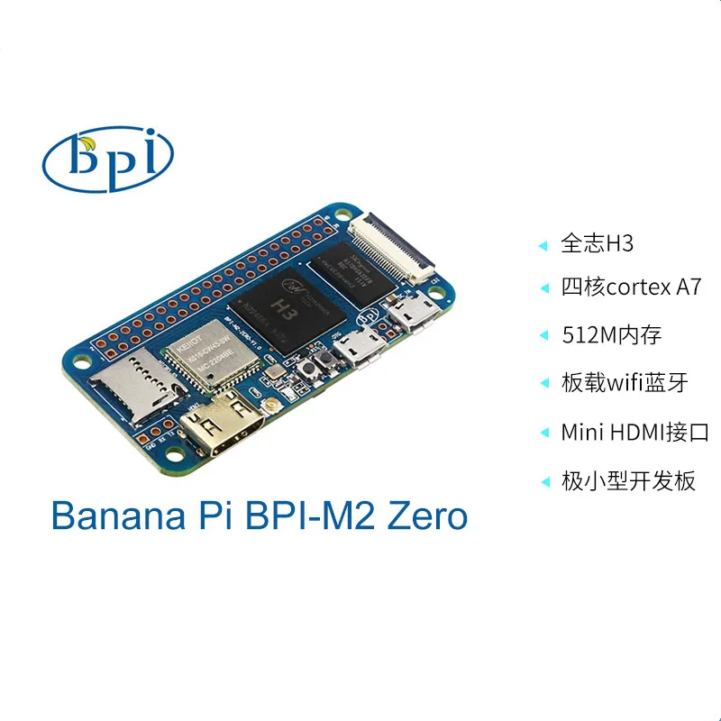 Imagem -02 - Banana Pi-zero Quad-core Allwinner h3 Board Computer Suporta Linux Android Desenvolvimento de Código Aberto Placa Única 512mb Ddr3 Ram Bpi-m2