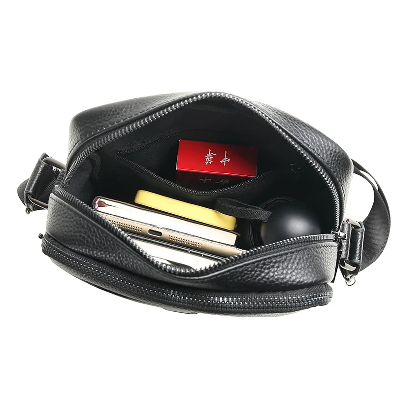 Genuine Leather Messenger Bag for Men Handbag Shoulder Strap Hand Bags Free Shipping Low Price Cross Body Purse Crossbody Man