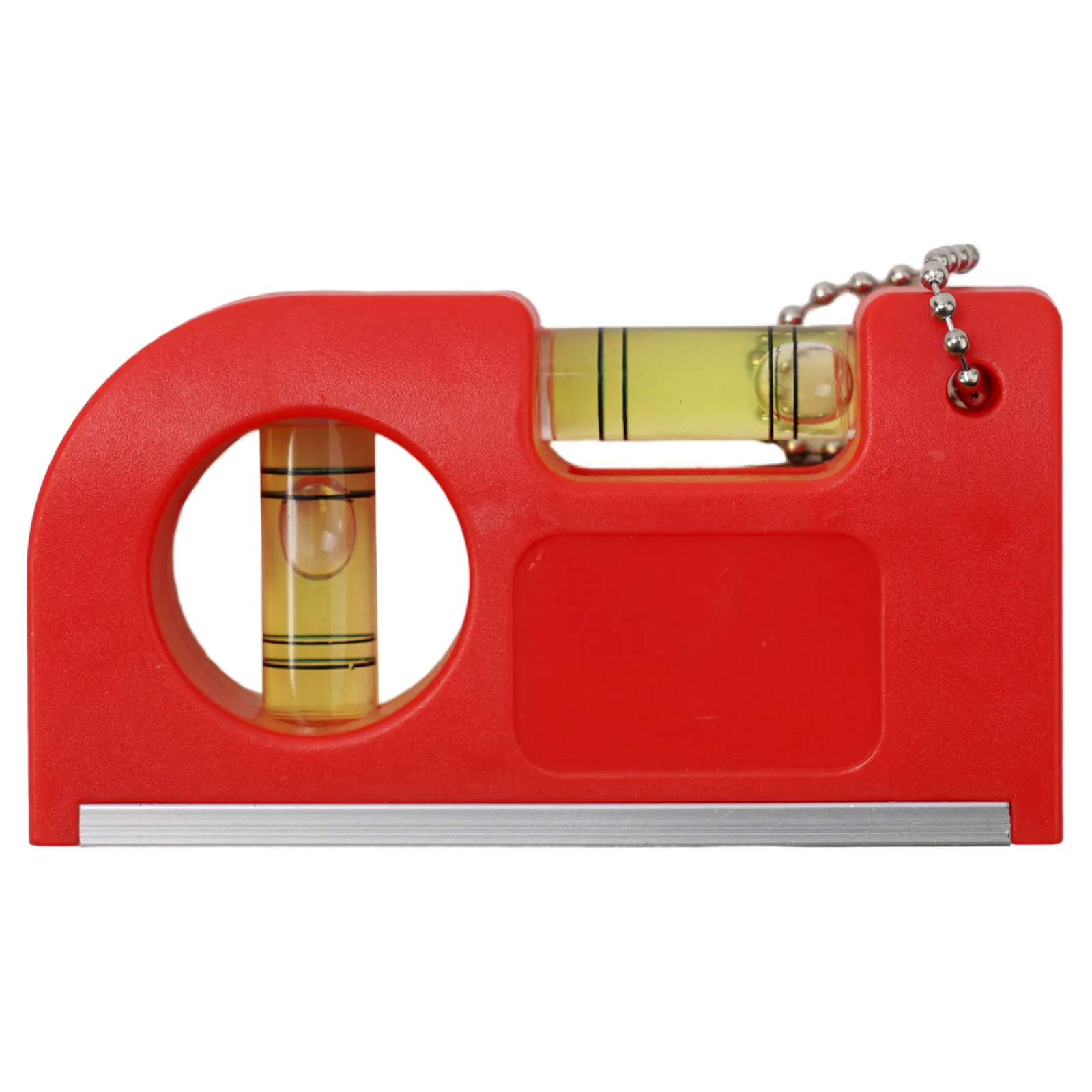 for mini Key Chain Leveler Red Vertical With Metal Chain Hook 1Pc 2In1 3.34x1.81x0.78in Aluminum Alloy+ABS Brand New