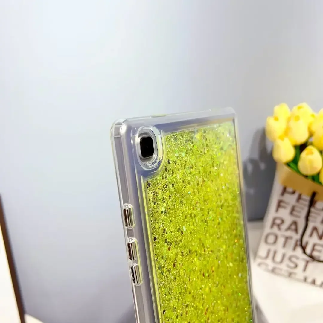 Acrylic TPU Drip Glitter Case for Samsung Galaxy Tab A7 Lite 8.7 T220 S6 lite 10.4 P610 S7 S8 11 T870 X700 A7 A8 T500 X200 Cover