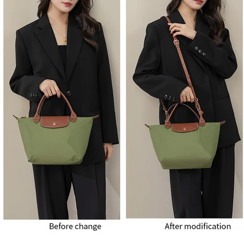 Imagen 2 del producto Nuevas correas ajustables para bolso Longchamp, bolsos cruzados de repuesto, bolso, correa ancha para el hombro, cuero Real ajustable