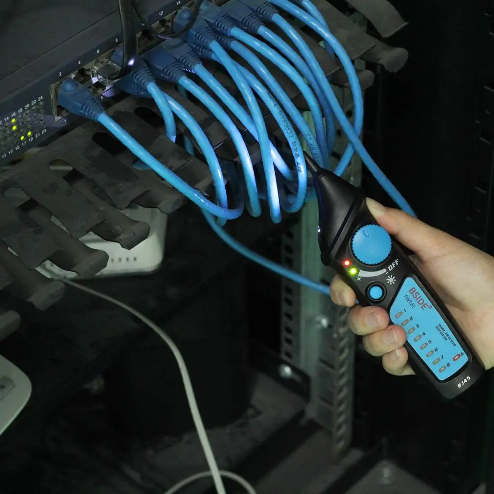 TK HOT BSIDE NEW Cable Tracker RJ45 RJ11 Telephone Wire Network LAN TV Electric Line Finder Tester + AVD06 Dual Mode Voltage Tes