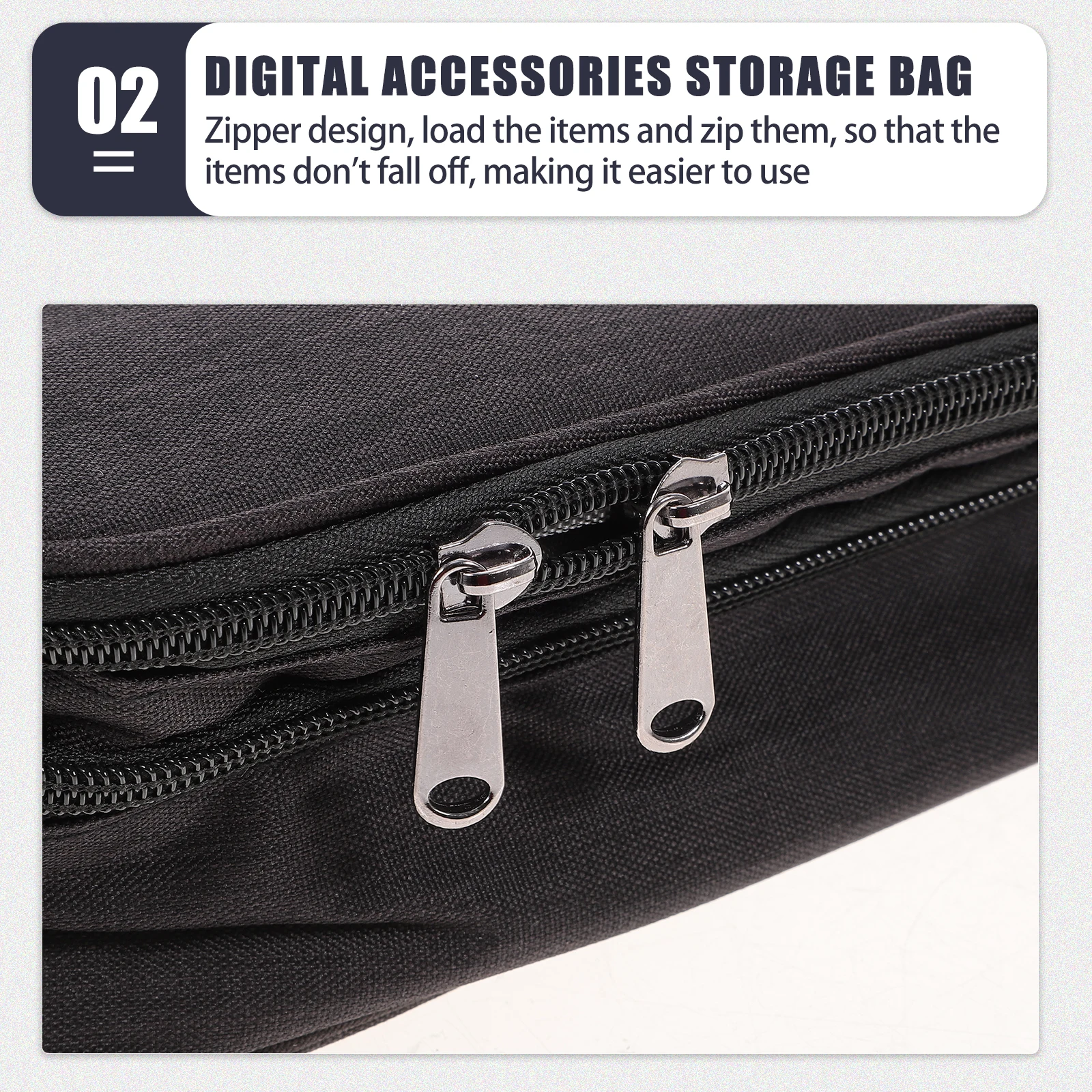 

Electronic Bag Portable Polyester Organizer Travel Electronics Storage Pouch Cable Cord Carrying Case for Accessories