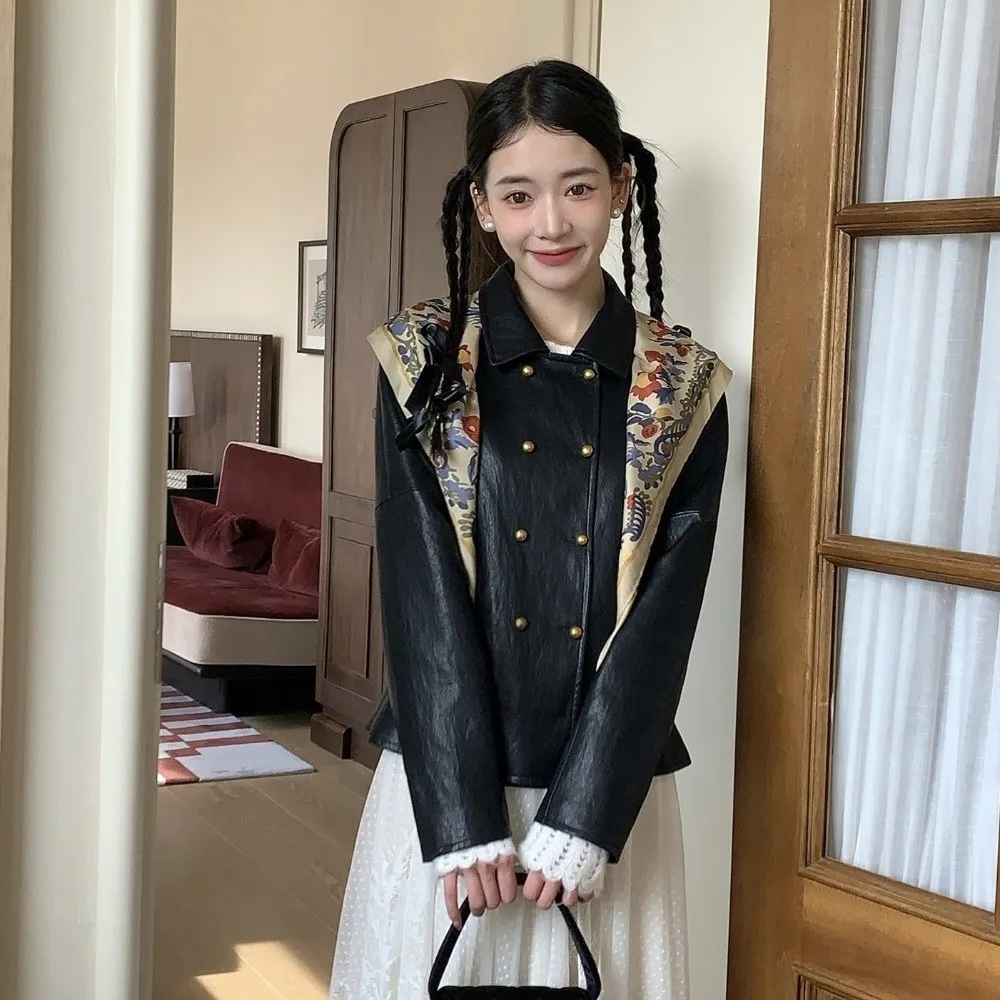 Fashion Multi-functional Floral Triangle Scarf Matching Pants Silk Satin Women's Necktie Decorative Headscarf Summer