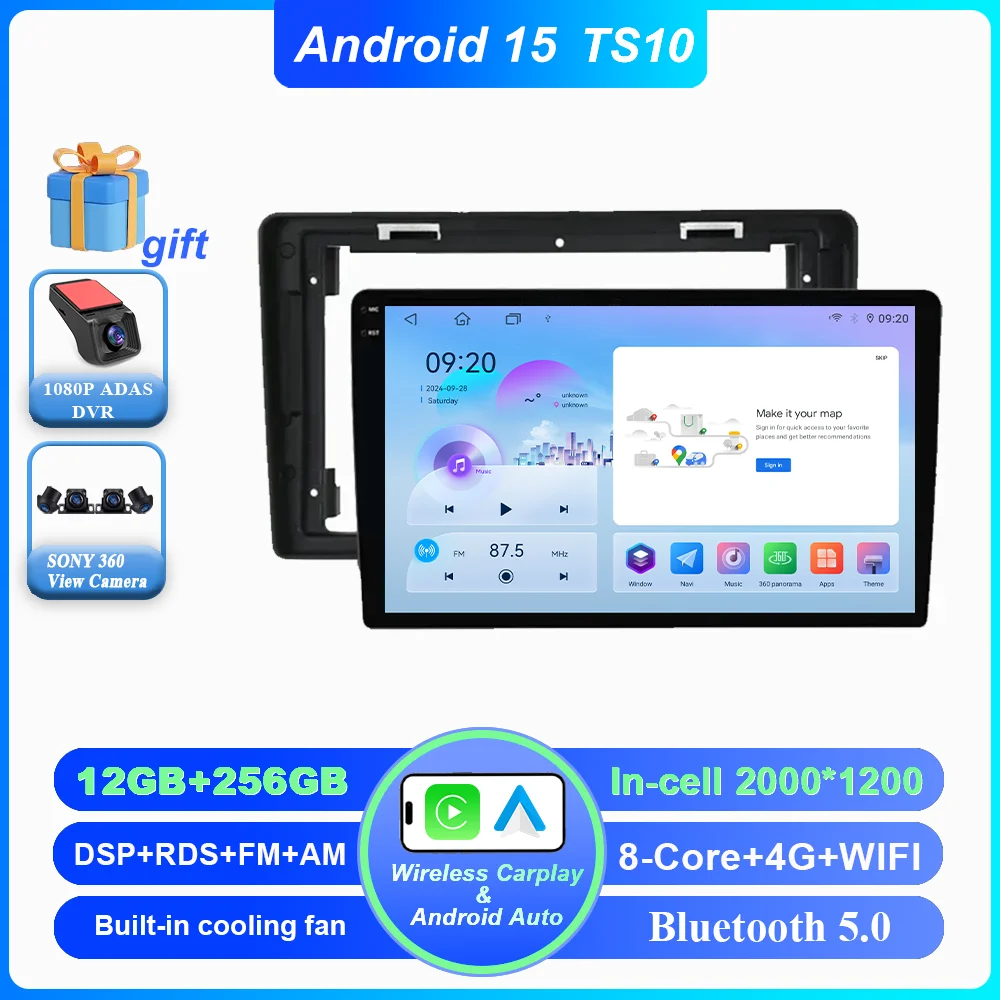 Auto Android 15 Radio Stereo Voor Citroen Berlingo B9 Peugeot Partner 2008-2019 draadloze CarPlay Android Auto Geen 2 din 2din DVD